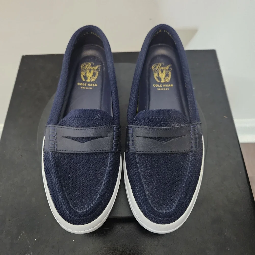 Cole‎ Haan Grand.OS Pinch Weekender Penny Loafer Shoes Womens 10.5 B Blue W11558